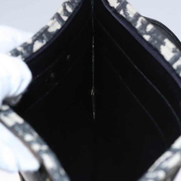 Christian Dior Trotter Canvas Shoulder Bag Navy Auth BD763