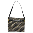 Christian Dior Trotter Canvas Shoulder Bag Navy Auth BD763-3