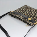 Christian Dior Trotter Canvas Shoulder Bag Navy Auth BD763-6