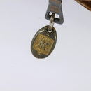 CELINE Macadam Canvas Cicada Shoulder Bag PVC Leather Brown Gold Auth BD771-14