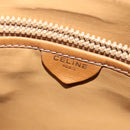 CELINE Macadam Canvas Cicada Shoulder Bag PVC Leather Brown Gold Auth BD771-15
