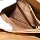 CELINE Macadam Canvas Cicada Shoulder Bag PVC Leather Brown Gold Auth BD771-20