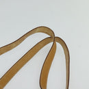 CELINE Macadam Canvas Cicada Shoulder Bag PVC Leather Brown Gold Auth BD771-8