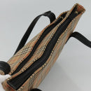 BURBERRY Nova Check Tote Bag Canvas Beige Gold Auth BD772-6