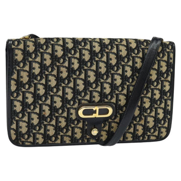 Christian Dior Trotter Canvas Shoulder Bag Navy Auth BD773