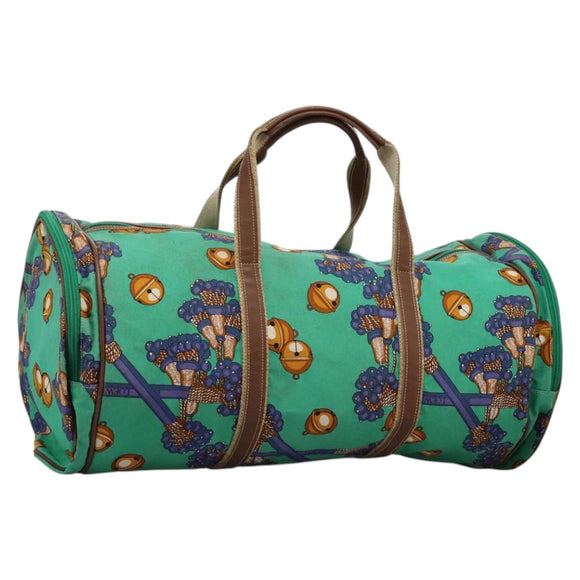 LOEWE Boston Bag Canvas Green Auth BD781