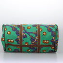 LOEWE Boston Bag Canvas Green Auth BD781-7