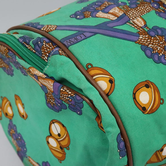 LOEWE Boston Bag Canvas Green Auth BD781