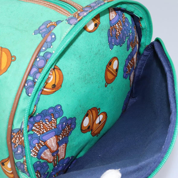 LOEWE Boston Bag Canvas Green Auth BD781