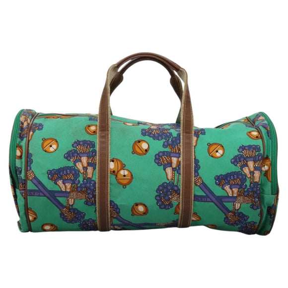 LOEWE Boston Bag Canvas Green Auth BD781