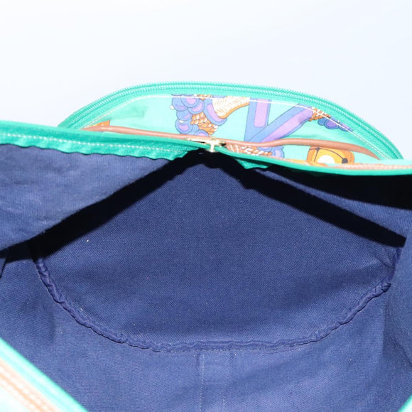 LOEWE Boston Bag Canvas Green Auth BD781