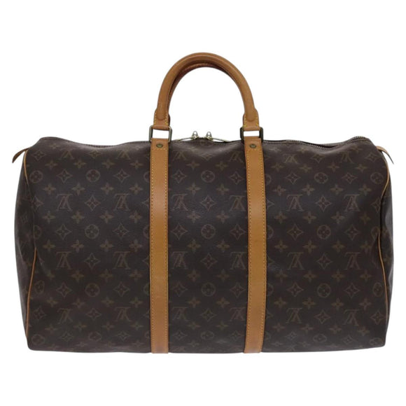 LOUIS VUITTON Monogram Keepall 50 Boston Bag M41426 LV Auth BD785