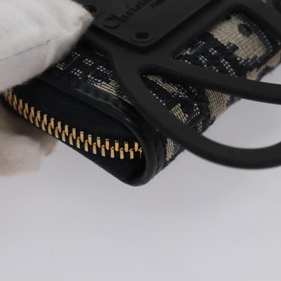 Christian Dior Trotter Canvas Oblique Phone Holder Airpods Case Navy Auth BD790V