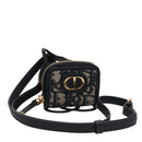 Christian Dior Trotter Canvas Oblique Phone Holder Airpods Case Navy Auth BD790V-1