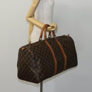 LOUIS VUITTON Monogram Keepall 55 Boston Bag M41424 LV Auth BD799-22