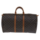 LOUIS VUITTON Monogram Keepall 55 Boston Bag M41424 LV Auth BD799-13