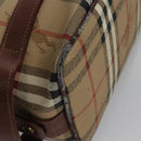 Burberrys Nova Check Clutch Bag PVC Leather Beige Auth BD815-8