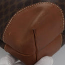 CELINE Macadam Canvas Hand Bag PVC Leather Gold Brown Auth BD816-9