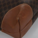 CELINE Macadam Canvas Hand Bag PVC Leather Gold Brown Auth BD816-15