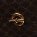 CELINE Macadam Canvas Hand Bag PVC Leather Gold Brown Auth BD816-10