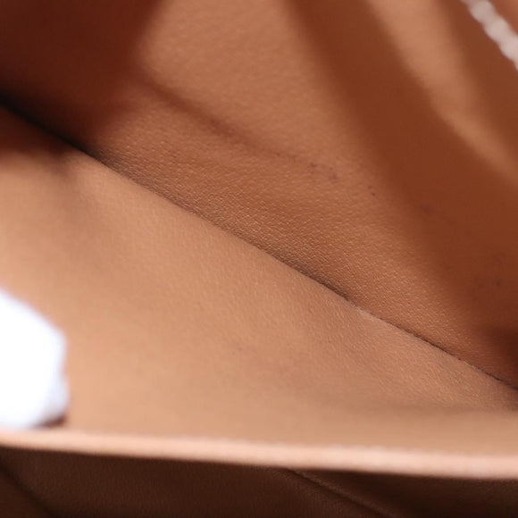 CELINE Macadam Canvas Hand Bag PVC Leather Gold Brown Auth BD816