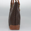 CELINE Macadam Canvas Hand Bag PVC Leather Gold Brown Auth BD816-4