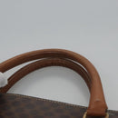 CELINE Macadam Canvas Hand Bag PVC Leather Gold Brown Auth BD816-8