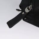 Salvatore Ferragamo Gancini Hand Bag Leather Black Silver Auth BD817-17