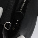 Salvatore Ferragamo Gancini Hand Bag Leather Black Silver Auth BD817-19