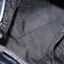 Salvatore Ferragamo Gancini Hand Bag Leather Black Silver Auth BD817-11