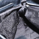 Salvatore Ferragamo Gancini Hand Bag Leather Black Silver Auth BD817-22