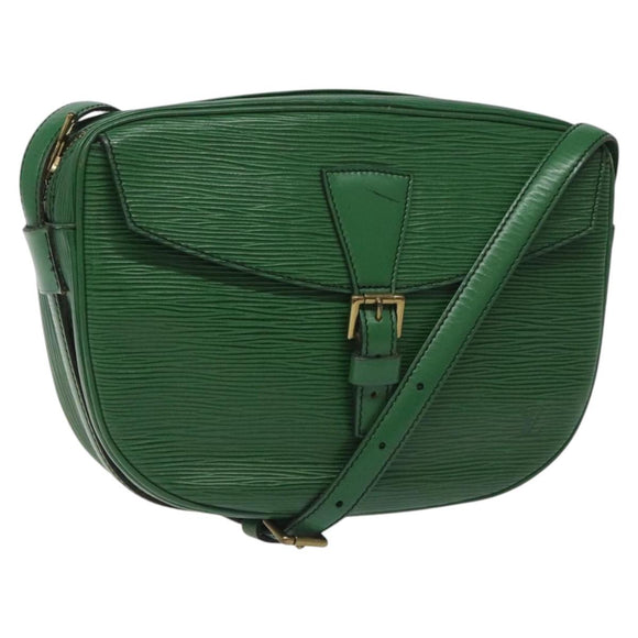 LOUIS VUITTON Epi Jeune Fille MM Shoulder Bag Green M52154 LV Auth BD827