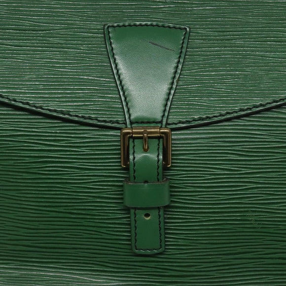 LOUIS VUITTON Epi Jeune Fille MM Shoulder Bag Green M52154 LV Auth BD827