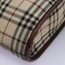 BURBERRY Nova Check Shoulder Bag Canvas Beige Auth BD829-14