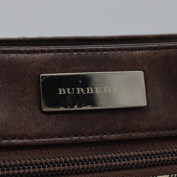 BURBERRY Nova Check Shoulder Bag Canvas Beige Auth BD829