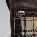 BURBERRY Nova Check Shoulder Bag Canvas Beige Auth BD829-11