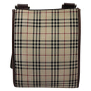 BURBERRY Nova Check Shoulder Bag Canvas Beige Auth BD829-3