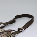 BURBERRY Nova Check Shoulder Bag Canvas Beige Auth BD829-8