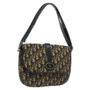 Christian Dior Trotter Canvas Shoulder Bag Navy Auth BD835-1