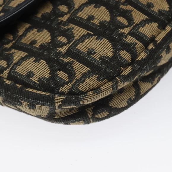 Christian Dior Trotter Canvas Shoulder Bag Navy Auth BD835