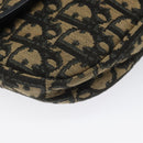 Christian Dior Trotter Canvas Shoulder Bag Navy Auth BD835-15