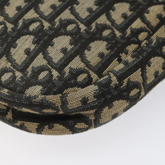 Christian Dior Trotter Canvas Shoulder Bag Navy Auth BD835