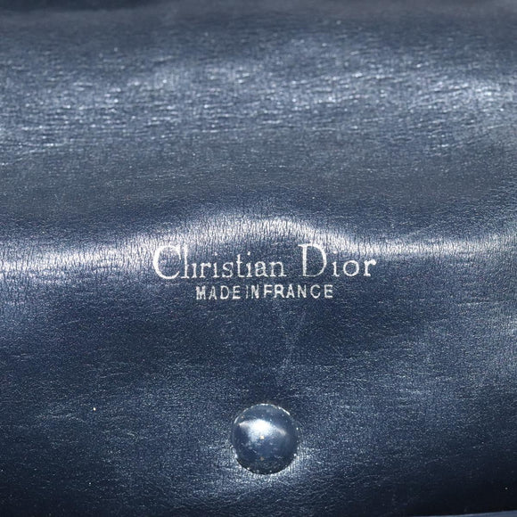 Christian Dior Trotter Canvas Shoulder Bag Navy Auth BD835