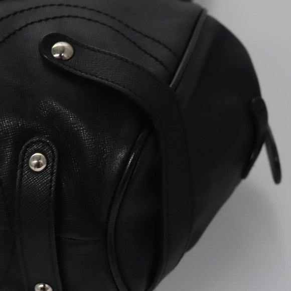 Salvatore Ferragamo Shoulder Bag Leather Black Auth BD836