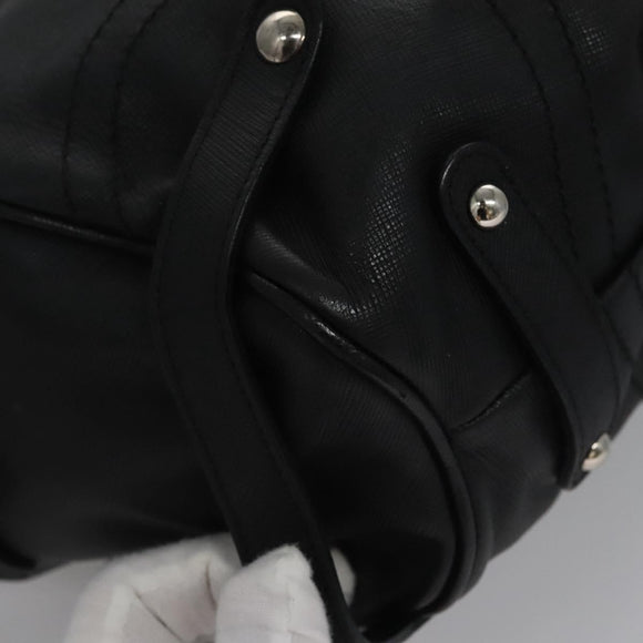 Salvatore Ferragamo Shoulder Bag Leather Black Auth BD836