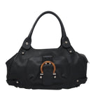 Salvatore Ferragamo Shoulder Bag Leather Black Auth BD836-13