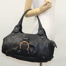Salvatore Ferragamo Shoulder Bag Leather Black Auth BD836-26