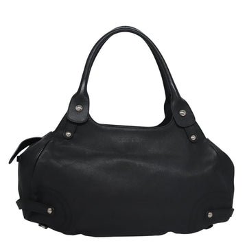 Salvatore Ferragamo Shoulder Bag Leather Black Auth BD836 - 0