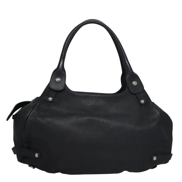 Salvatore Ferragamo Shoulder Bag Leather Black Auth BD836
