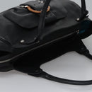 Salvatore Ferragamo Shoulder Bag Leather Black Auth BD836-6